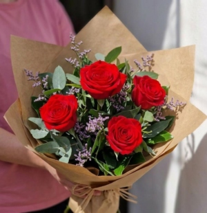 Detalle de rosas rojas