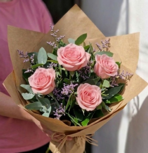 Detalle rosas rosadas